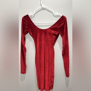 American Apparel red velvet dresss (XS)